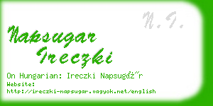 napsugar ireczki business card